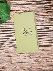1 Pieza Tarjeta Escrita A Mano Para Votos Y Discurso De Boda - Multicolor - Ver 4