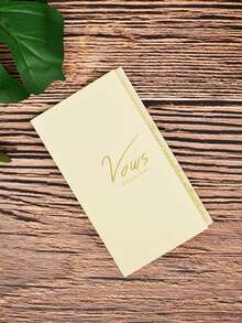 1 Pieza Tarjeta Escrita A Mano Para Votos Y Discurso De Boda - Multicolor - Ver 3