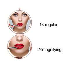 1個rehaly來自父母的女兒婚禮禮物,新娘婚禮禮物,獨特的婚禮紀念禮物,來自母親的女兒婚禮禮物,她的玫瑰金色粉盒鏡 - 玫瑰金色 - 查看 4