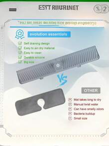 30英寸（約76.2厘米）水槽防濺墊，矽膠水龍頭滴水過濾器托盤，延伸矽膠水槽墊用於廚房浴室，防潑防滴