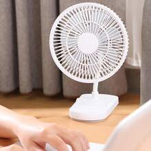 Mini ventilador de escritorio con Clip, dispositivo giratorio y Flexible, silencioso, recargable por USB - Multicolor - Ver 5