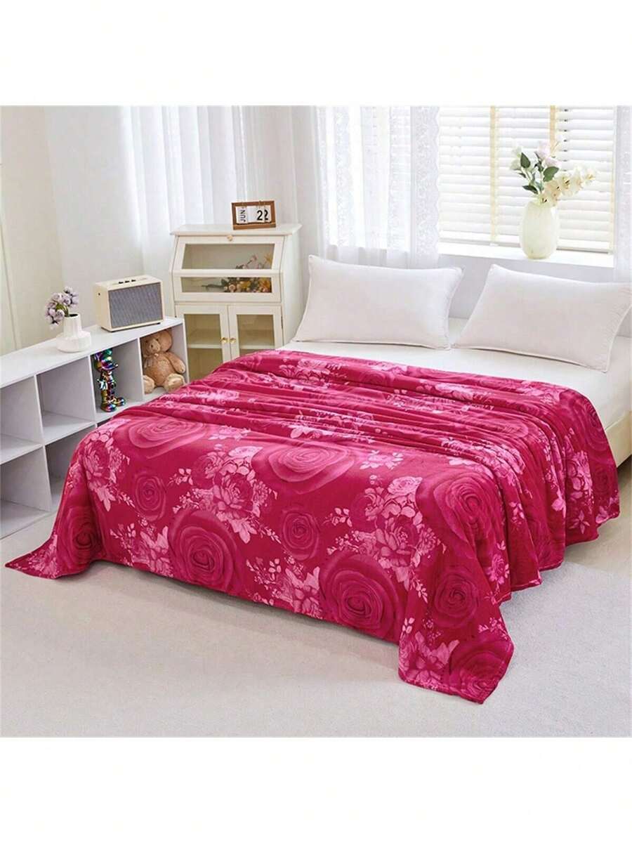 1 Pieza Manta De Cama De Franela Para Uso Doméstico 190*210cm - transparente - Ver 1