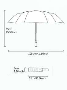 Travel Windproof Umbrella Compact, Automatic Open Close Folding Umbrella For Rain, Large Anti-UV Protection Umbrella For Women Men For School,Office,Household,Travel, Back To School Supplies Summer Cooling,Beach,Travel