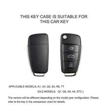 Minimalist Key Fob Cover For Audi A1 A3 A4 A6 Q3 Q5 Q7 S3 R8 Tt - Silver - View 4