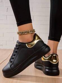 Unisex Dress Casual Tennis Shoes With Thick Sole, Very Comfortable, Lightweight Casual Shoes - 黑色 - 查看 8
