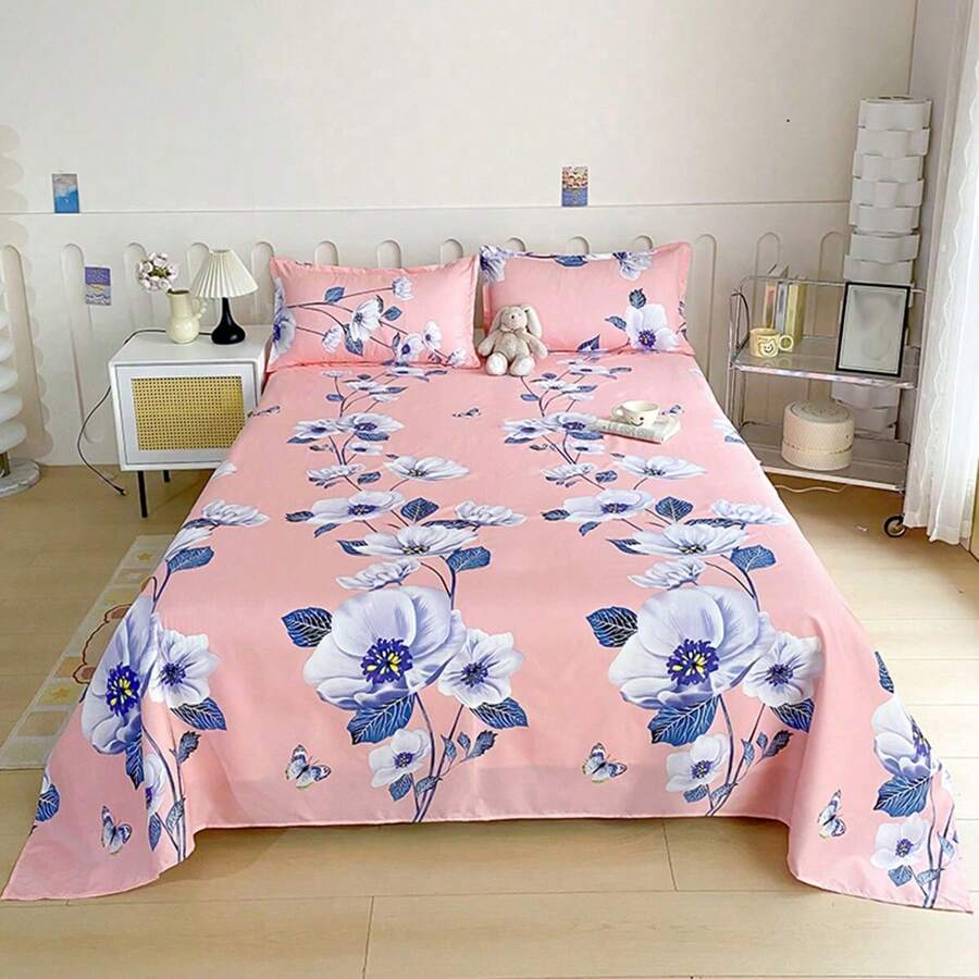 3 件套床上用品套装,包括 1 个羽绒被套和 2 个枕套,高支数透气亲肤面料 - style 10 - 查看 1