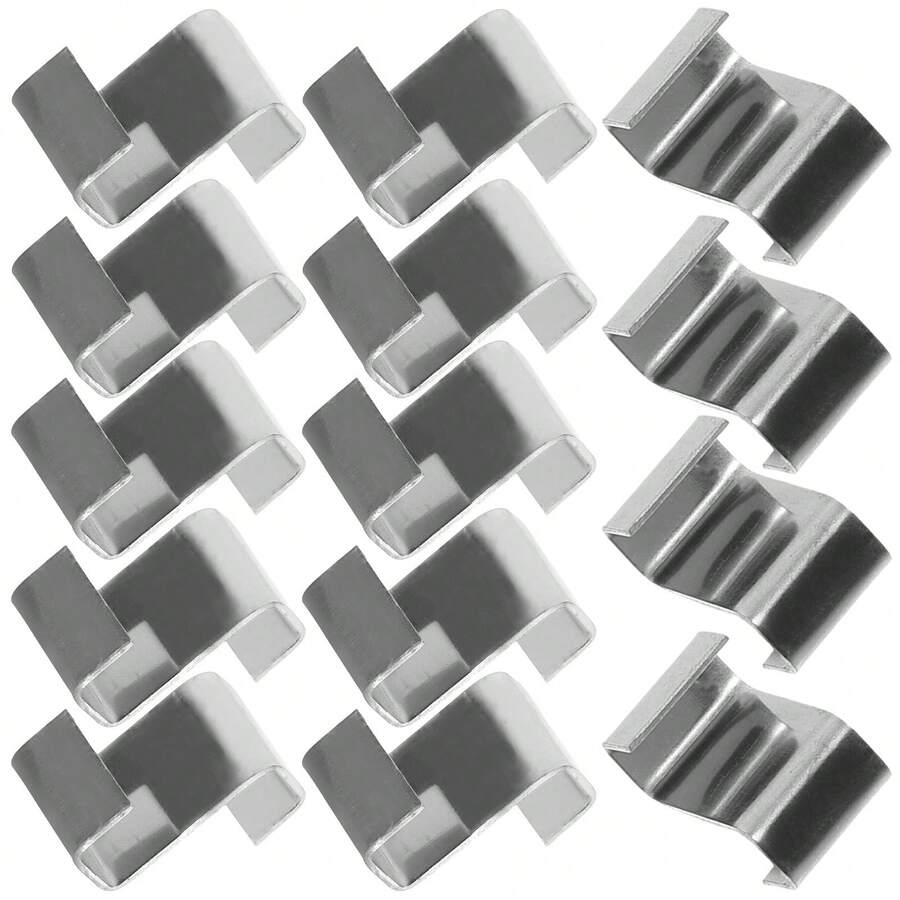 25pcs Greenhouse Glazing Wire Clips Stainless Steel Glazing Clips Glass Pane Fixing Clips For Greenhouse, Patio, Lawn & Garden - Silver - View 1
