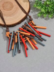 1 st. Boheemse Elegante Funky Mooie Kleurrijke Asymmetrische Geometrie Slabbetje Ketting Schattige Frisse Casual Mode Kettingen Sieraden Voor Vrouwen & Tienermeisjes Zomervakantie Reizen Strandfeest