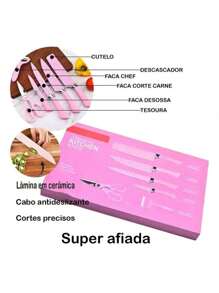 Conjunto de Facas, Promoção da - Rosa Bebê - Visão 2