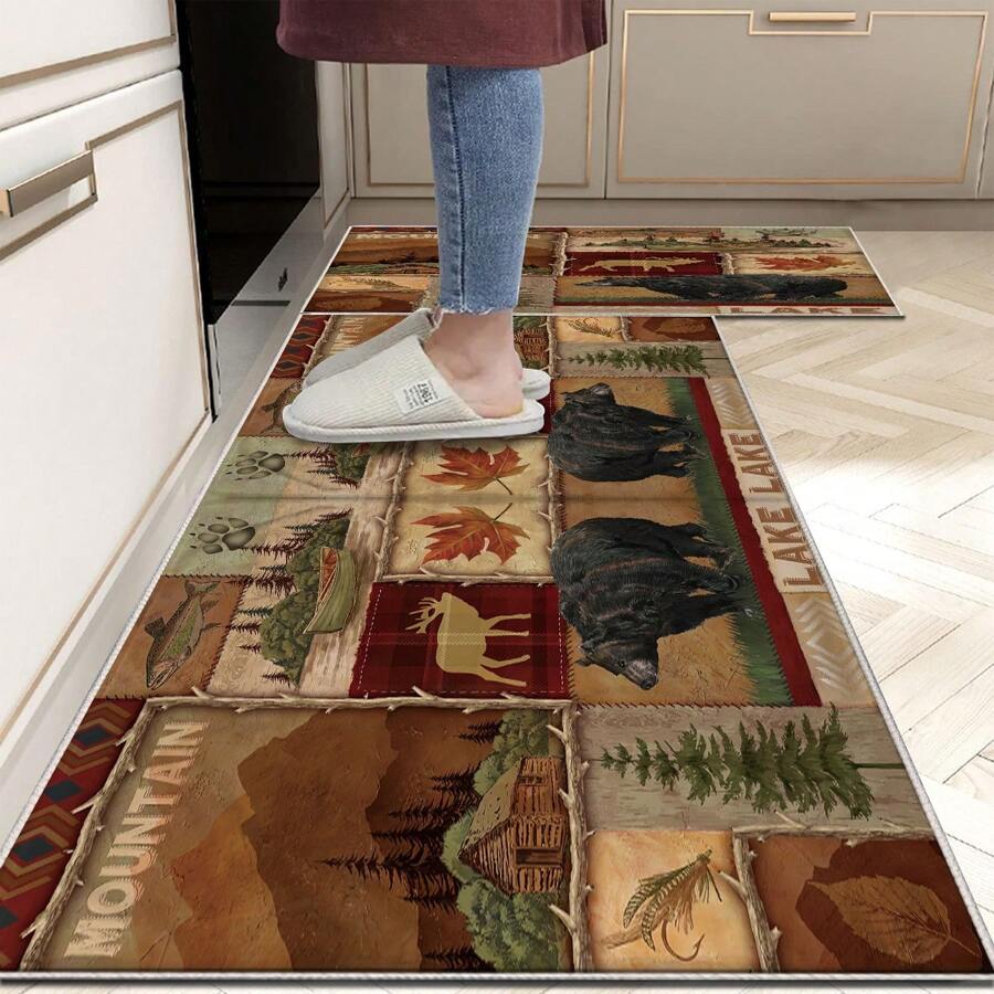 GUOYUYU Tappeto Cucina Antiscivolo 110x150cm Tappetino zerbino Lavabile Extra Lungo Tappeto per