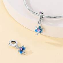 S925 Sterling Silver Fairy Series - Nàng tiên bướm, Vườn bướm xứ sở thần tiên, Vòng tay sáng tạo lãng mạn thời trang của nàng tiên ánh trăng và Phụ kiện vòng cổ/vòng tay tự làm, 1 chiếc, Thích hợp làm quà tặng cho chị gái, Lễ hội - Dòng truyện cổ tích bằng bạc Sterling--Vườn bướm xứ sở thần tiên - Xem 6