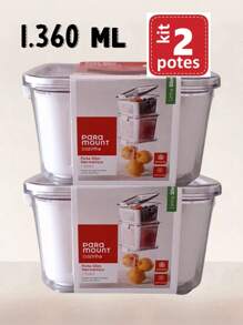 Bottles,Jars & Boxes - 套件 2 盆週三. 1,360ml 代碼 1775 - 查看 2
