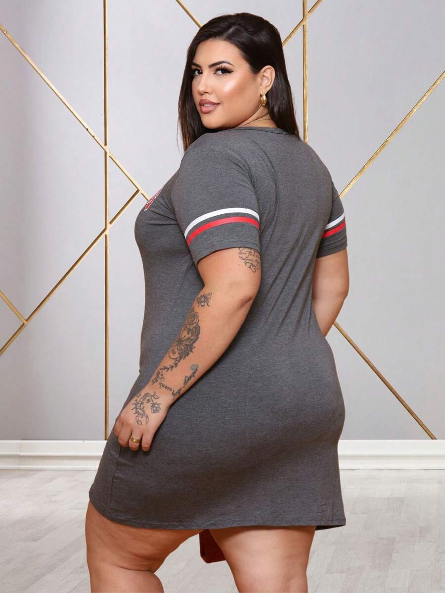 Plus Size Dresses - Los Angeles màu xám - Xem 1