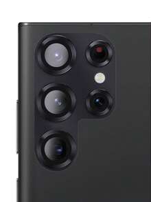 1入組全覆蓋抗刮耐磨高清相機鏡頭保護膜，適用於三星 Galaxy S22/S22+/S22 Ultra/23/S23+/S23 Ultra/S24/S24+/S24 Ultra - 黑色 - 查看 2