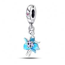 S925 Sterling Silver Fairy Series - Nàng tiên bướm, Vườn bướm xứ sở thần tiên, Vòng tay sáng tạo lãng mạn thời trang của nàng tiên ánh trăng và Phụ kiện vòng cổ/vòng tay tự làm, 1 chiếc, Thích hợp làm quà tặng cho chị gái, Lễ hội - Dòng truyện cổ tích bằng bạc Sterling--Vườn bướm xứ sở thần tiên - Xem 19