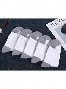 6pairs Kids' Seamless Toe Athletic Socks, Breathable & Comfortable, Suitable For All Seasons - Multicolor - View 4