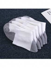 6pairs Kids' Seamless Toe Athletic Socks, Breathable & Comfortable, Suitable For All Seasons - Multicolor - View 5