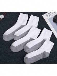 6pairs Kids' Seamless Toe Athletic Socks, Breathable & Comfortable, Suitable For All Seasons - Multicolor - View 3