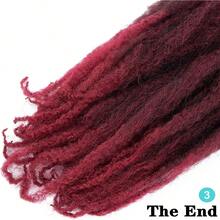 6 gói Tóc Đối với Xoắn 18 Inch Dài Afro   Lập dị Bím tóc Tóc Sợi tổng hợp Chất xơ Bím tóc Nối tóc - Màu Đỏ Sâu - Xem 5