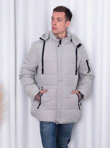 Men Winter Coats - Grey - View 4