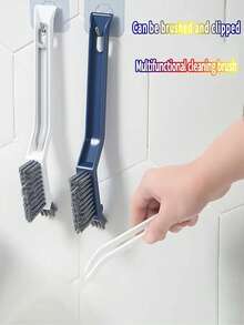 1入組v形缺口刷,浴室長柄刷,地板刷,馬桶,手洗池,浴缸,瓷磚,硬毛刷,清洗地面縫隙刷 - 多功能刷 - 查看 9