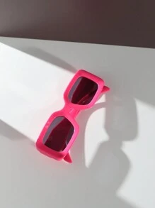 6pcs/1pc Women's Square Shaped Fashionable Various Styles & Colors Cute, Fashionable, Street-Style, High-End, Personalized Summer Dopamine Y2k Eyeglasses Set Suitable For Daily Wear, Vacation, Parties, Outdoor Activities - Female Accessory Beach Accessories For Women Glasses Shades For Summer Beach Vacation,Outdoor,Travel