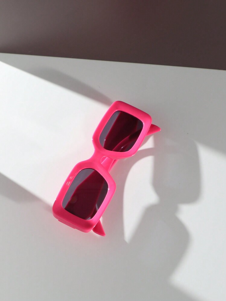 6pcs/1pc Women's Square Shaped Fashionable Various Styles & Colors Cute, Fashionable, Street-Style, High-End, Personalized Summer Dopamine Y2k Eyeglasses Set Suitable For Daily Wear, Vacation, Parties, Outdoor Activities - Female Accessory Beach Accessories For Women Glasses Shades For Summer Beach Vacation,Outdoor,Travel - Multicolor - View 15