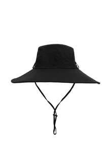 Men's Sun Protection Bucket Hat, And Fashionable New Style - Black - View 1