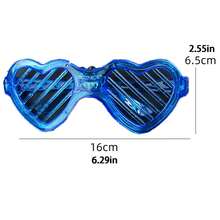 Led發光心形眼鏡,冷光 - 藍色 - 查看 2