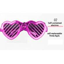 Led發光心形眼鏡,冷光 - 藍色 - 查看 9