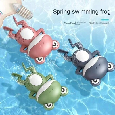 1 件可爱游泳青蛙洗澡玩具幼儿漂浮玩具，婴儿浴缸幼儿玩具派对圣诞礼物，婴儿洗澡玩具，洗澡玩具，洗澡玩具