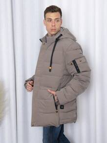 Men Winter Coats - 深灰色 - 查看 3