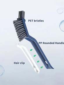 1入組v形缺口刷,浴室長柄刷,地板刷,馬桶,手洗池,浴缸,瓷磚,硬毛刷,清洗地面縫隙刷 - 多功能刷 - 查看 13