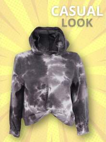 Sudadera para mujer diseño deslavado color gris, tela suave, ligera, cómoda. - Ver 1