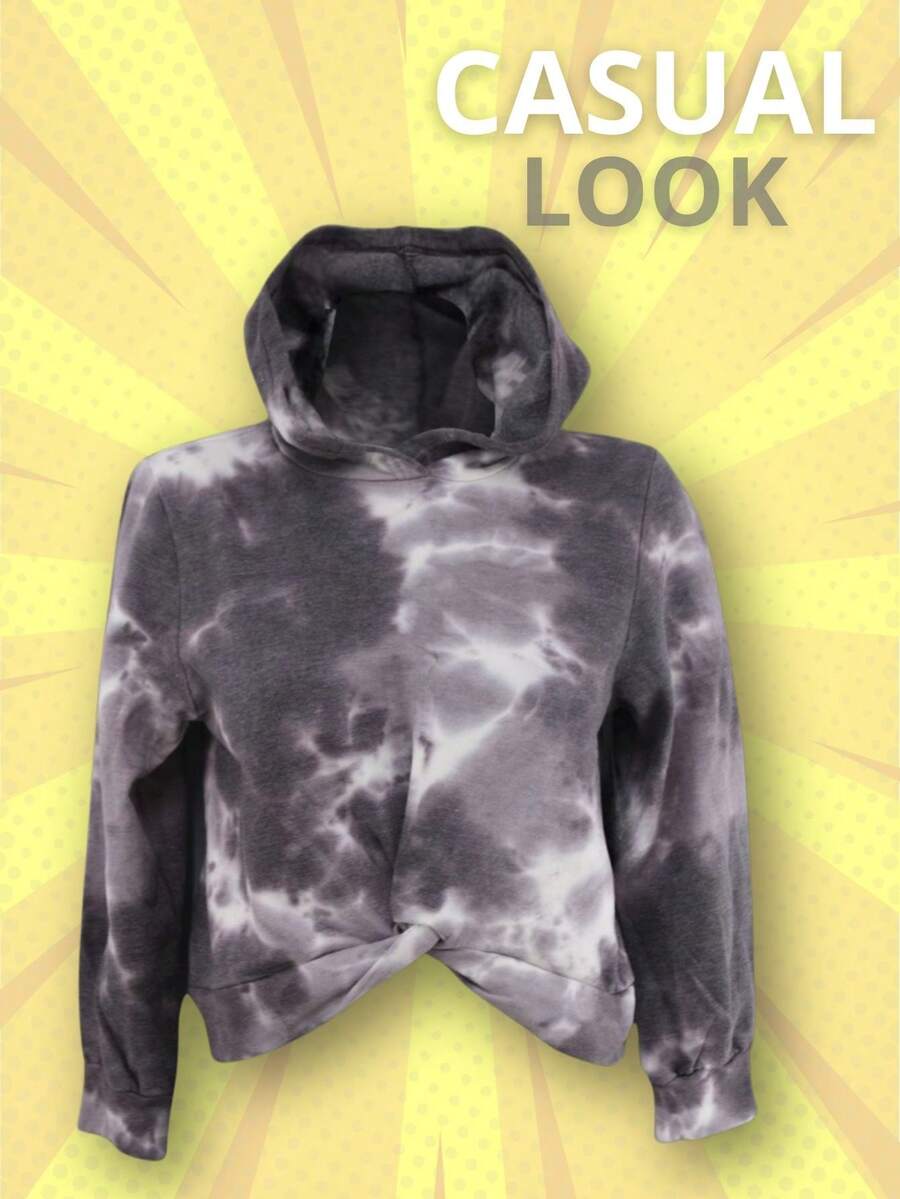 Sudadera para mujer diseño deslavado color gris, tela suave, ligera, cómoda. - Ver 1