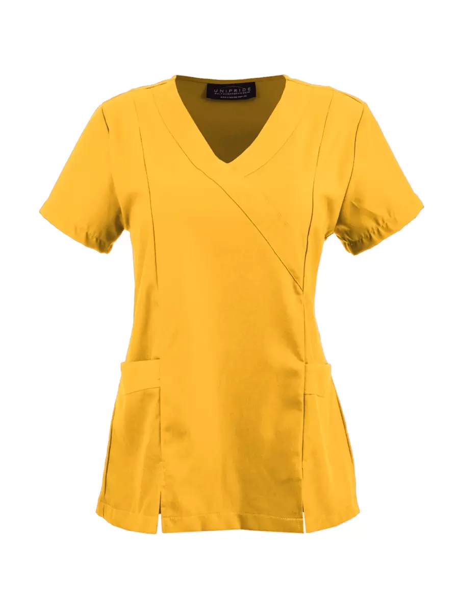 Filipina Dama Cuello V estilo Cruzado modelo paris - Amarillo - Ver 1