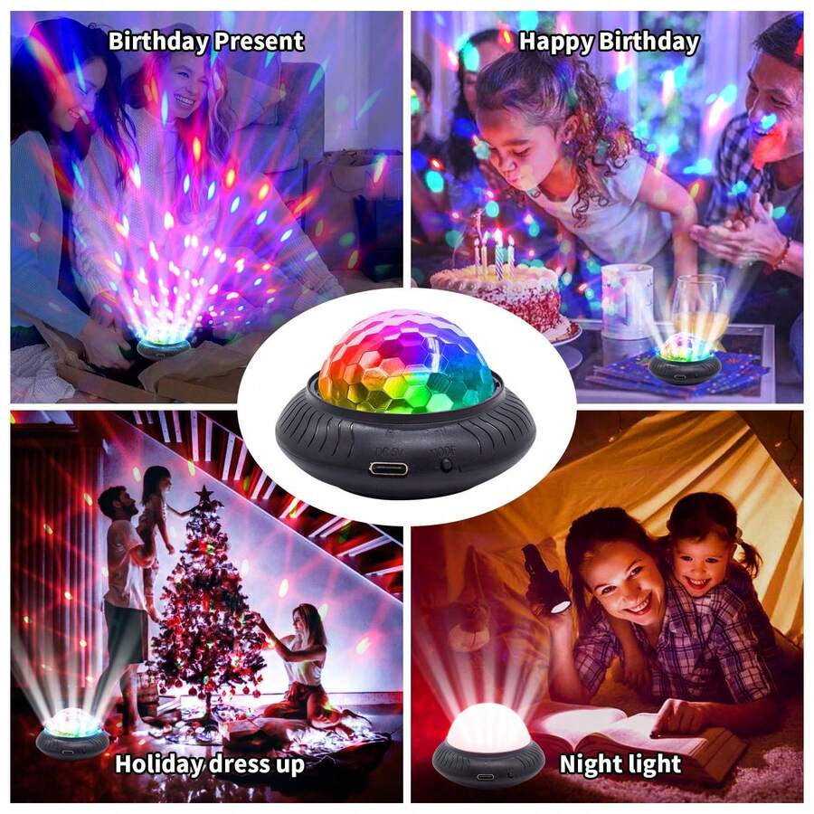 2Pcs 2In1 Nightlight With Star Projection Light VoiceActivated Party