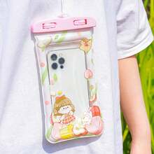 Thuận tiện Trong suốt Thiết kế Hoạt hình Túi hơi Không thấm nước Ốp lưng & bao da điện thoại Với Dây đeo , Màn hình cảm ứng Tương thích - Nhiều màu - Xem 4