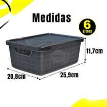 Storage And Organizer Bins - 黑色 - 查看 3