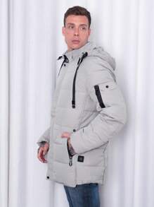 Men Winter Coats - Grey - View 3