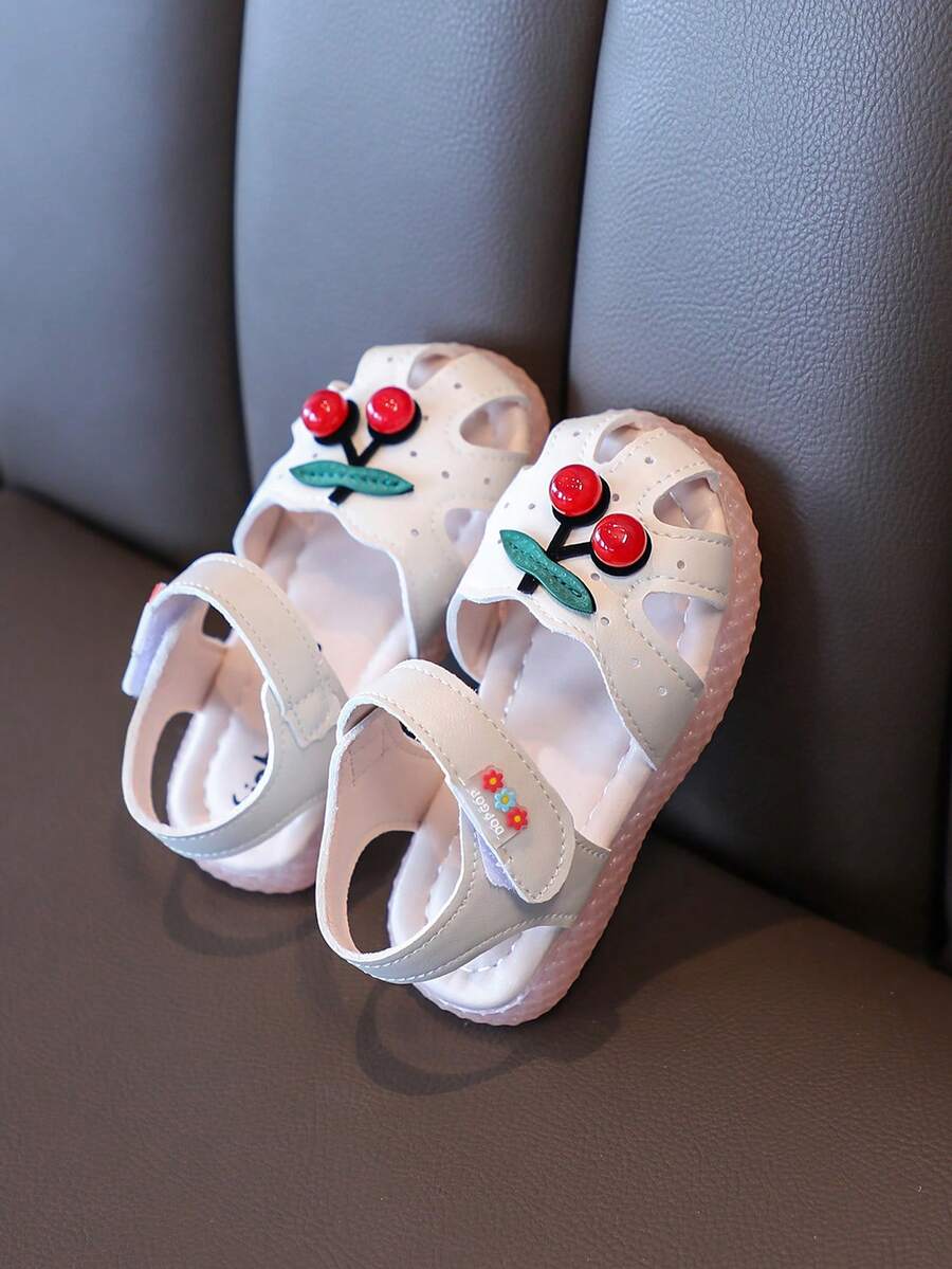 婴儿公主鞋,软底婴儿鞋,女童凉鞋,夏季婴儿鞋 - 米色 - 查看 1