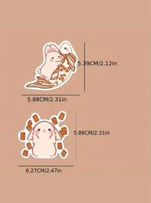 40Pcs Cute New Year Rabbit Sticker Back To School