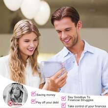 1pc $1000 Savings Challenge Mini Binder With Cash Envelope, Portable Budget Planner, Book Organizer With Refillable Cash, Reusable And Cute Design - 1000USD - View 5