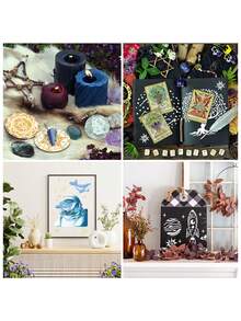 16 Sheets Hollow Out Stencil Template Set For Spray Painting And Drawing, Universe Space Theme - White - View 5