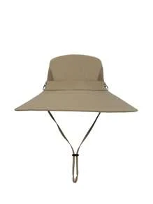 Men's Sun Protection Bucket Hat, And Fashionable New Style - Black - View 2