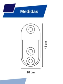 Soporte Para Extremo De Poste De Gabinete, Brida Oval cerrada,  Soporte Para Poste De Gabinete, Para Barra De Cortina De Ducha De Gabinete Brida para tubo oval - Negro - Ver 3