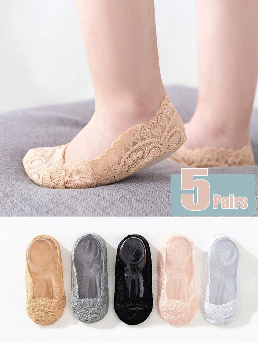 5 Pairs Baby Anti-Slip Bottom Socks - Multicolor - View 1