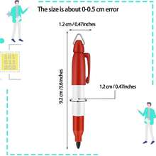 4pcs Permanent Markers For Nurses Badge Mini Hook Permanent Badge Marker Keychain Mini Markers For Badge Ring Golf Ball Bullet Tip Fine Point Markers - Multicolor - View 2