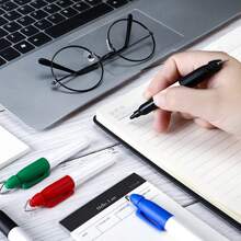 4pcs Permanent Markers For Nurses Badge Mini Hook Permanent Badge Marker Keychain Mini Markers For Badge Ring Golf Ball Bullet Tip Fine Point Markers - Multicolor - View 5