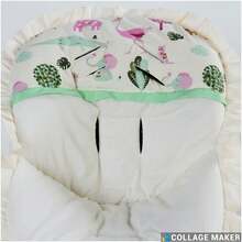 Capa De Bebe Conforto 15 kg Menina Zoo Rosa 100% Algodão